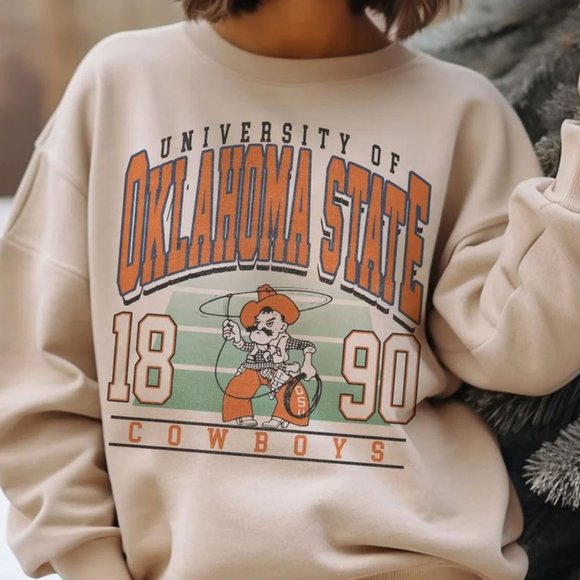 Oklahoma State Cowboys Football Sweatshirt, Oklahoma State University Shirt tee - Picture 1 of 1